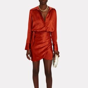 L’Agence Atlas Silk Wrap Dress